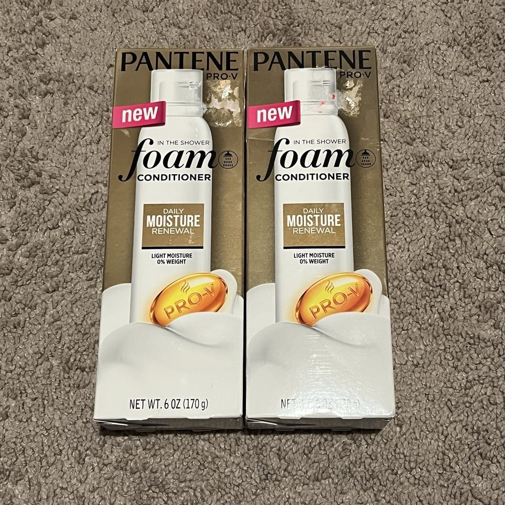 Lot Of 2 Pantene-Pro-V Foam Conditioner Daily Moisture Renewal In The Shower